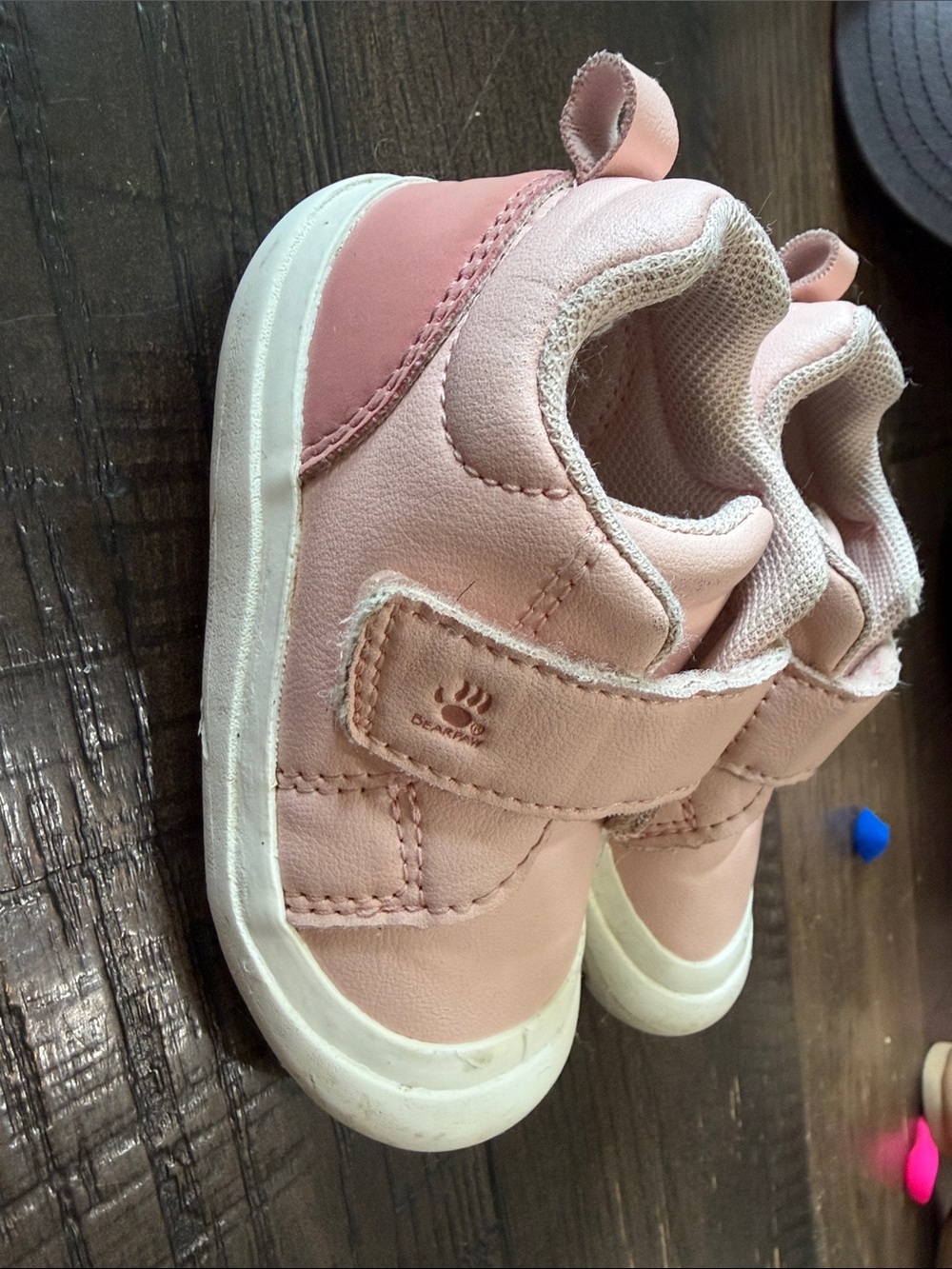 BearPaw Pink Toddler Hook-and-Loop Sneakers